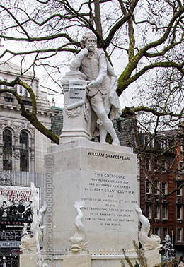 leicester square william shakespeare statue